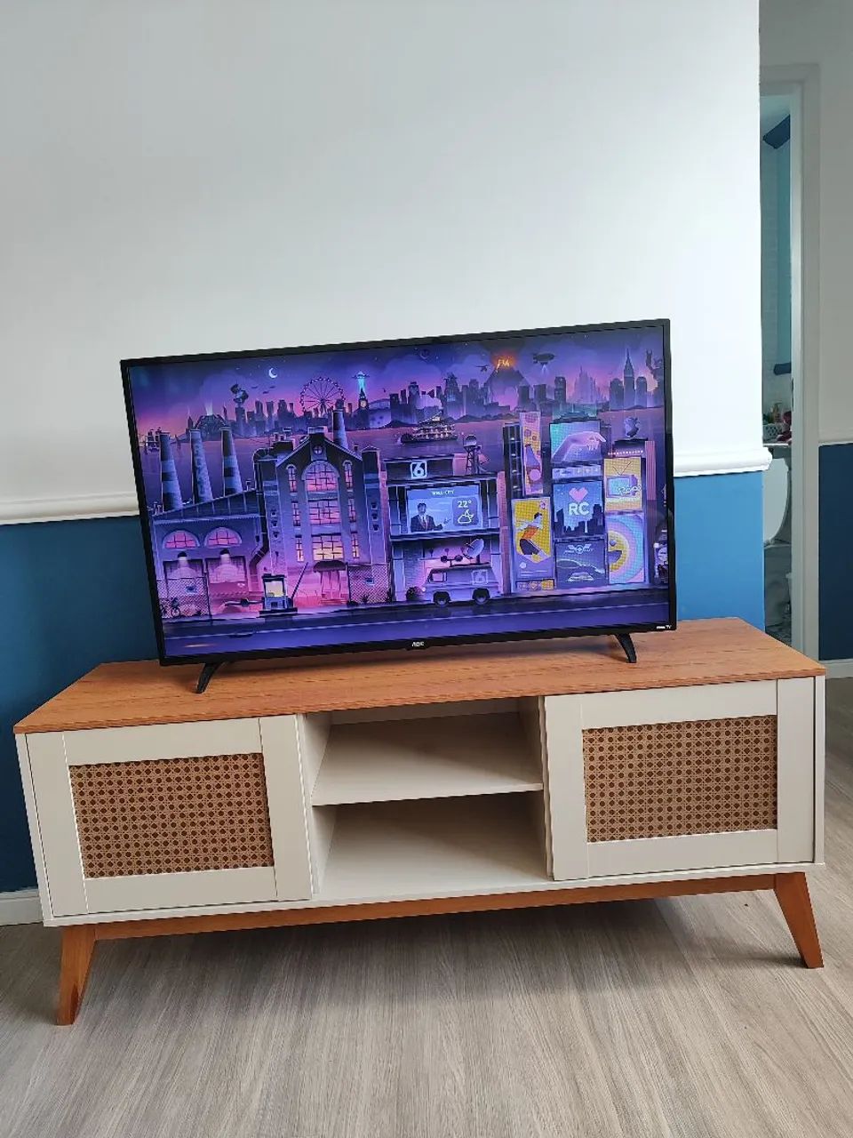 Televisão smart 55 polegadas! Com rack! - Foto 2