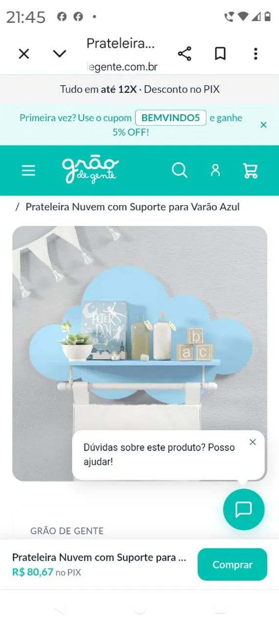 Kit de Prateleira Nuvem