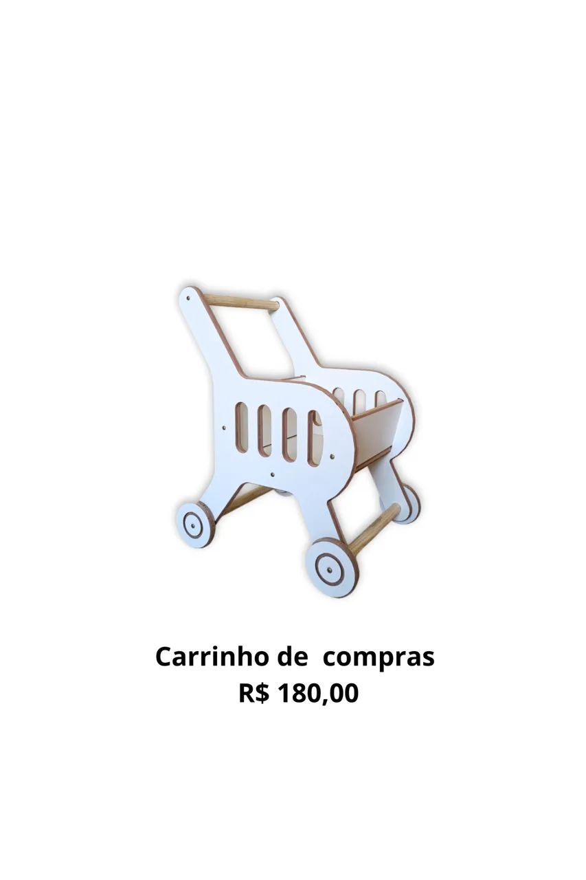 Carrinho de madeira infantil