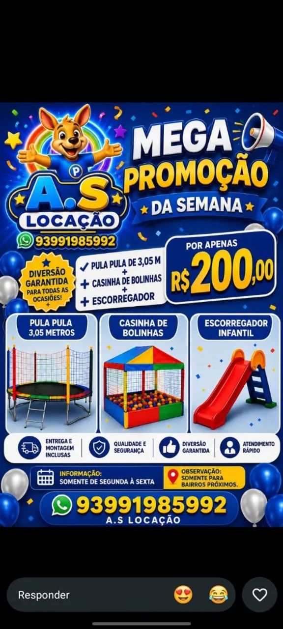 Aluguel pula pula 