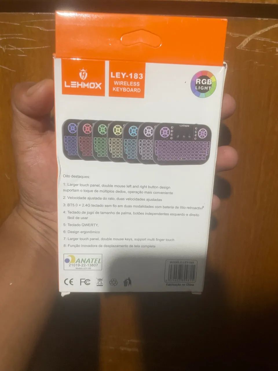 Mini Keyboard com Led para Smart TV lehmox ley-183