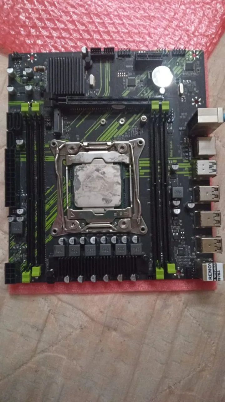 Kit placa mãe x99+processador 