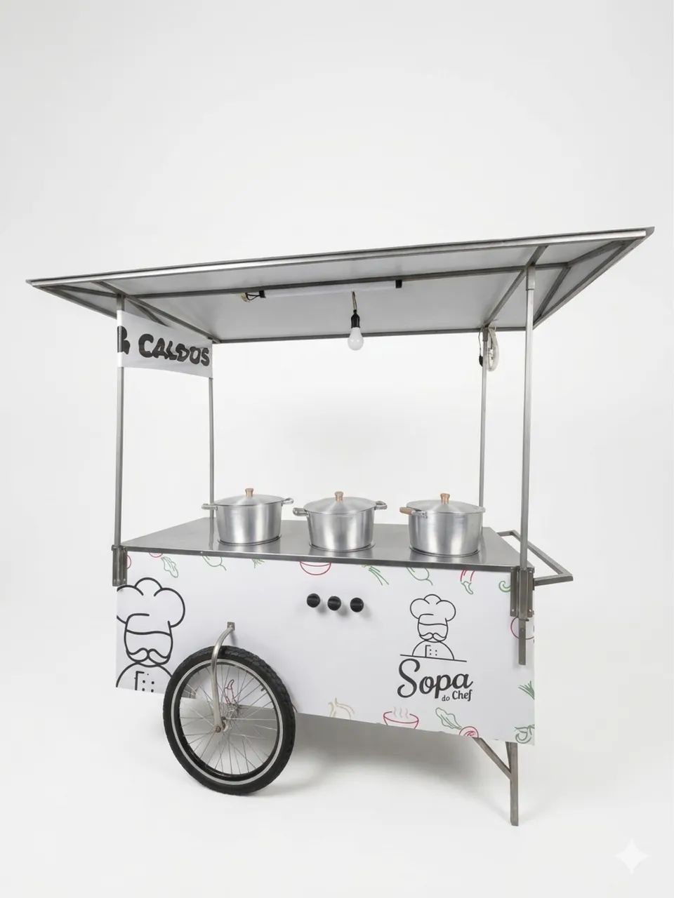 Carrinho de Sopas e Caldos Profissional - Completo e Pronto para Trabalhar - Foto 2