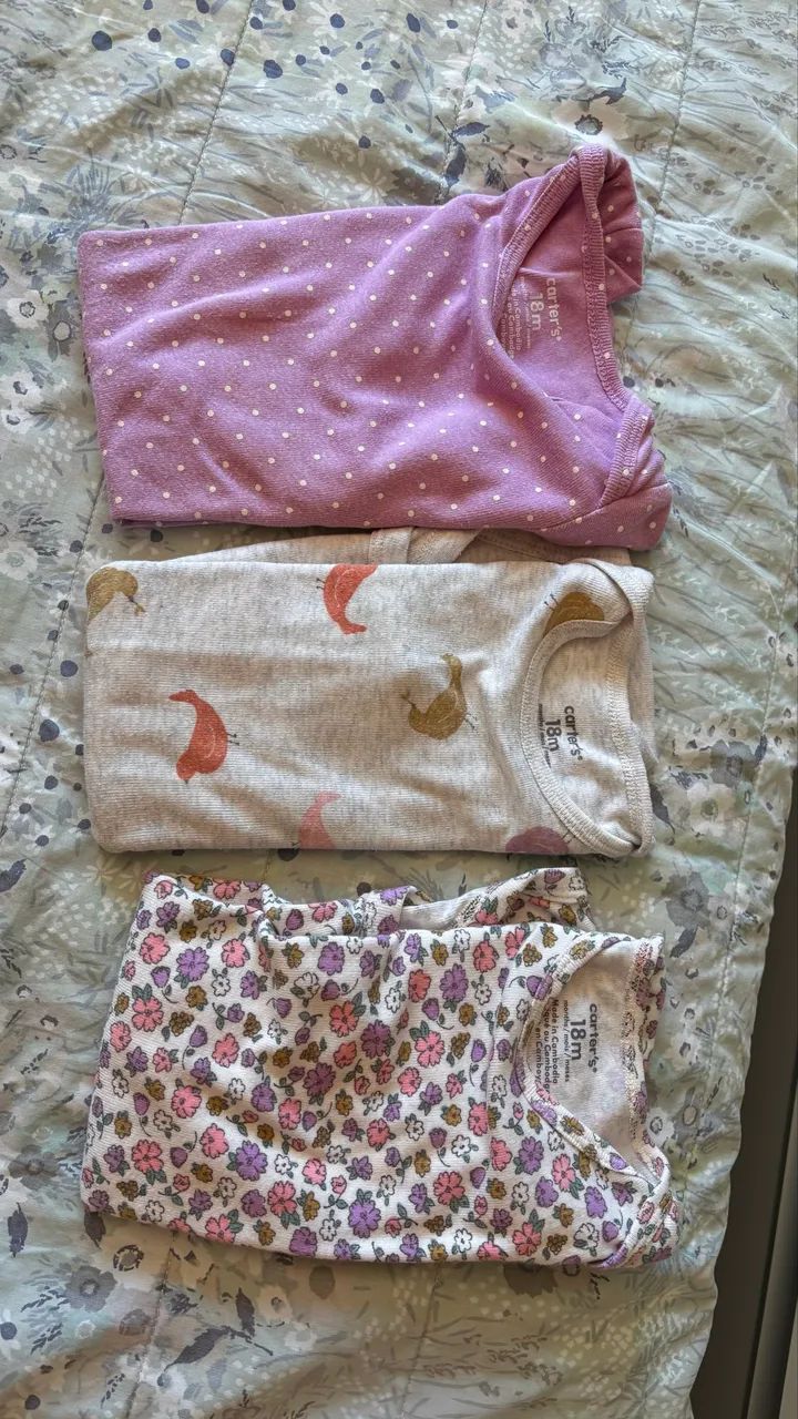 Body manga longa CARTERS 18m - Foto 2