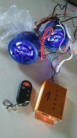 Som MP3 de moto com controle remoto e alarme