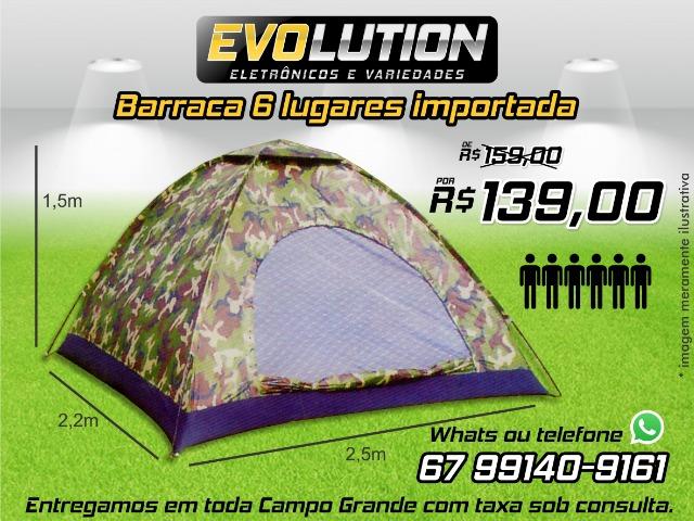 Barraca 6 pessoas importada Promoção de 159 por 139