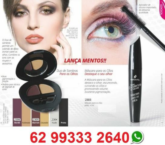 Duo de Sombras para os Olhos + Máscaras para os Cilios Pretas Natubelly Cosméticos