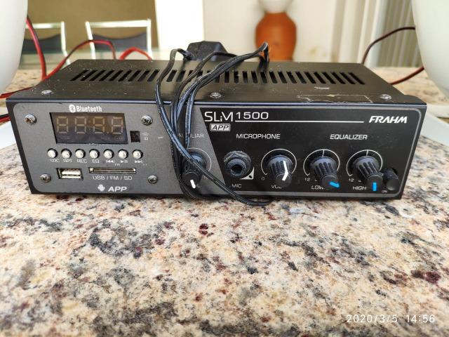 Amplificador Frahm slim 1500 + 2 Caixas Som Donner - Foto 2