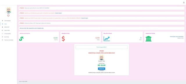 Plataforma Script Php Fila Unica Ajuda Mútua Doações Pronta R$500,00 ...