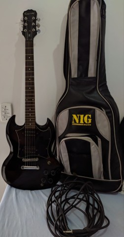 Guitarra SG G310 + Bag Nig Couro 4 alças 4 compart. + Cabo 9m  - Foto 5
