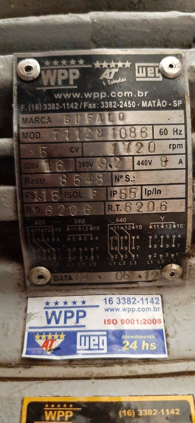 Motor 5 cv 4 polos trifásico  - Foto 2