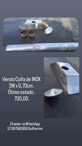 Coifa de inox 2Mx0,70cm 