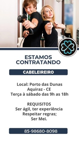 265343266339807 Oportunidade para Cabelereiro