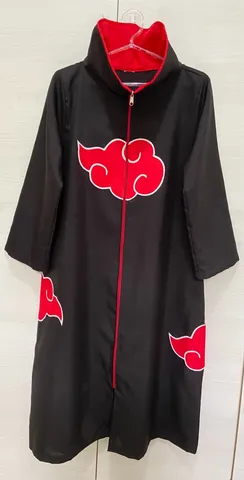 Manto Akatsuki Naruto Deidara Anime Com Bandana, Anel, Peruca