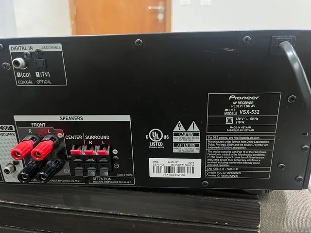 Receiver pioneer 5.1 - VSX-532 - Foto 5
