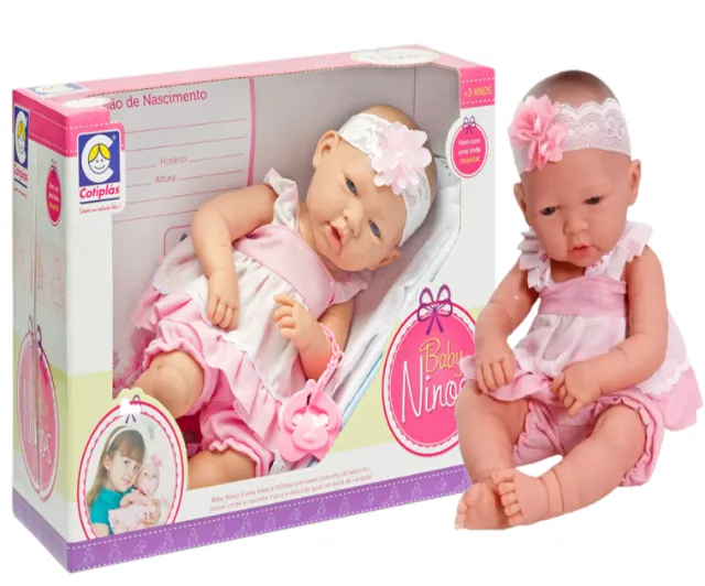 Boneca Anny Doll Baby Reborn Menina - 2441 - Cotiplás - Real Brinquedos