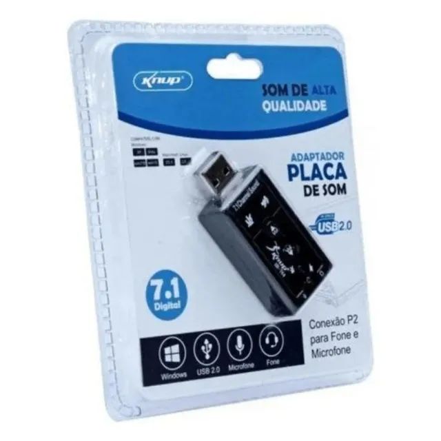 Placa De Som Knup Hb-t64 Usb Com Led Controle De Volume - Foto 2