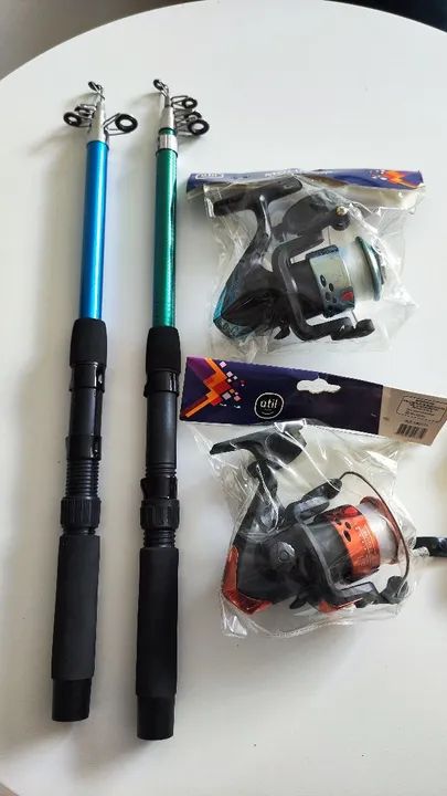 Vara de pesca 1.80m + Monilete e linha 