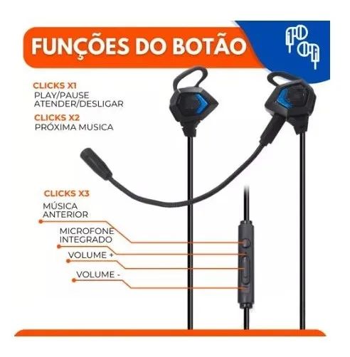 Fone De Ouvido Celular Microfone Removível Headset Ps4 Pc Xbox - Foto 3