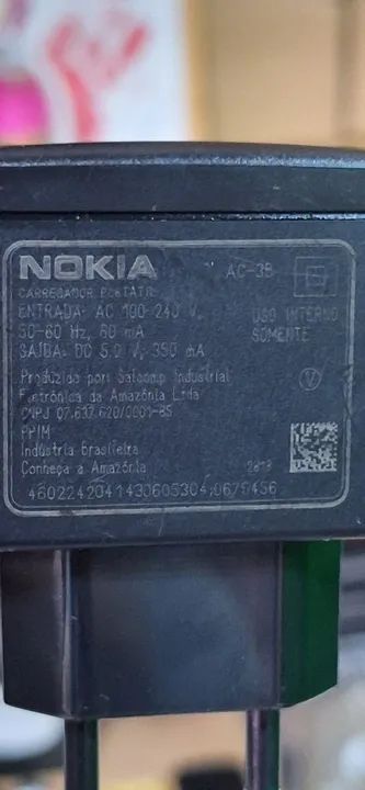Carregador NOKIA 5V 350mAh (RELÍQUIA) - Foto 2