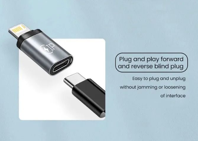 Adaptador Usb C Fêmea Para Lightning iPhone Macho - Foto 2