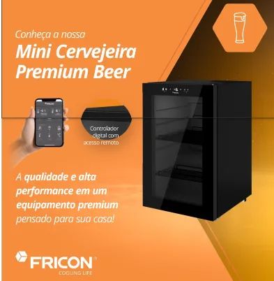 Cervejeira 105 Litros* Premium Beer Fricon  Preto  - Foto 2