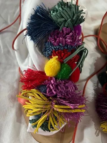 Sandália rasteirinha em couro natural Zara - Foto 2