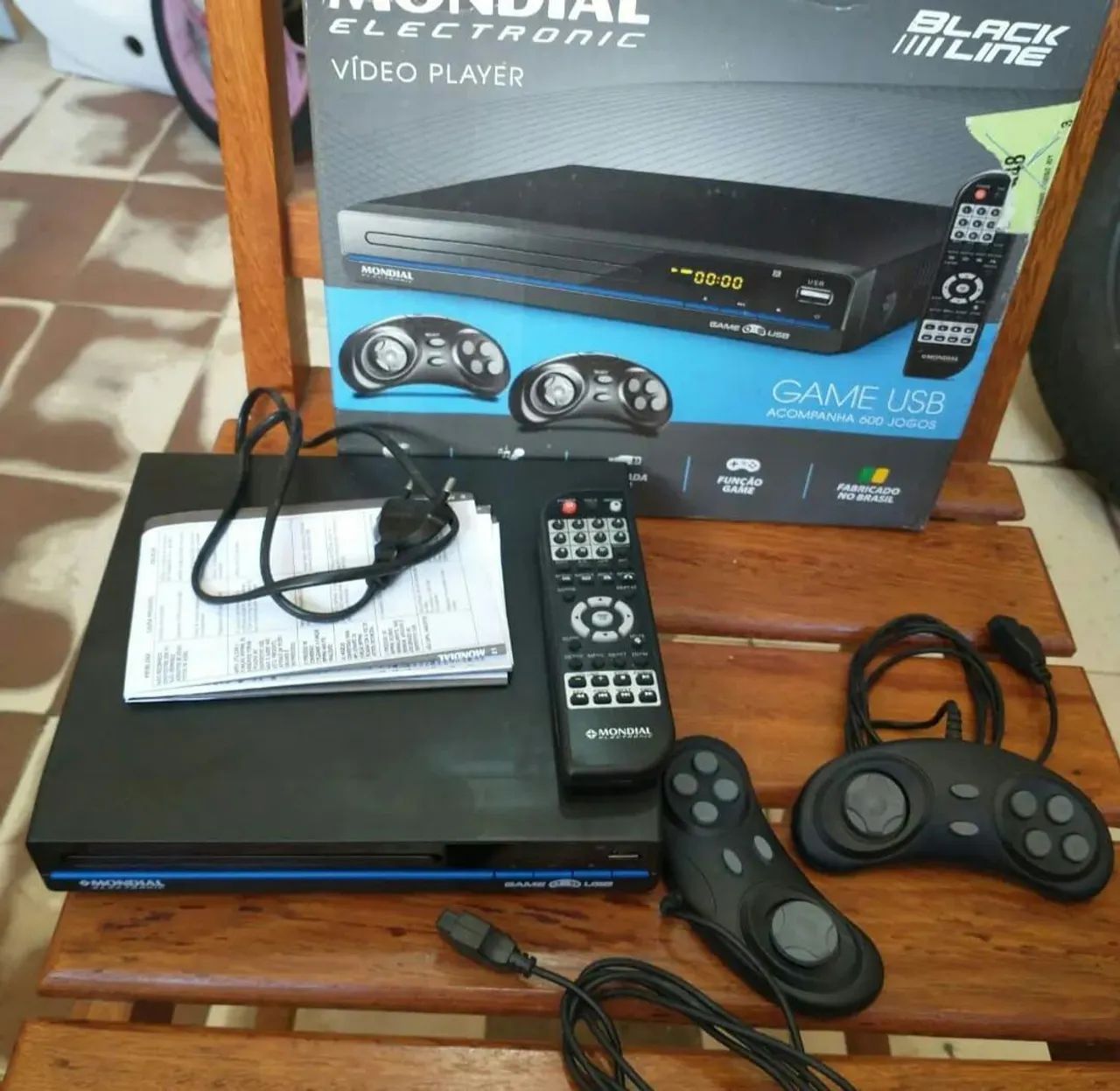 Dvd player gamer mondial D-21 usb blqck line + karaokê + 600 jogo retrôs - Foto 4