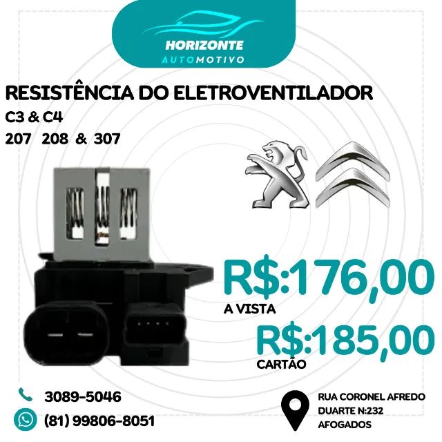resistência eletroventilador  c3 c4 208 307 308 