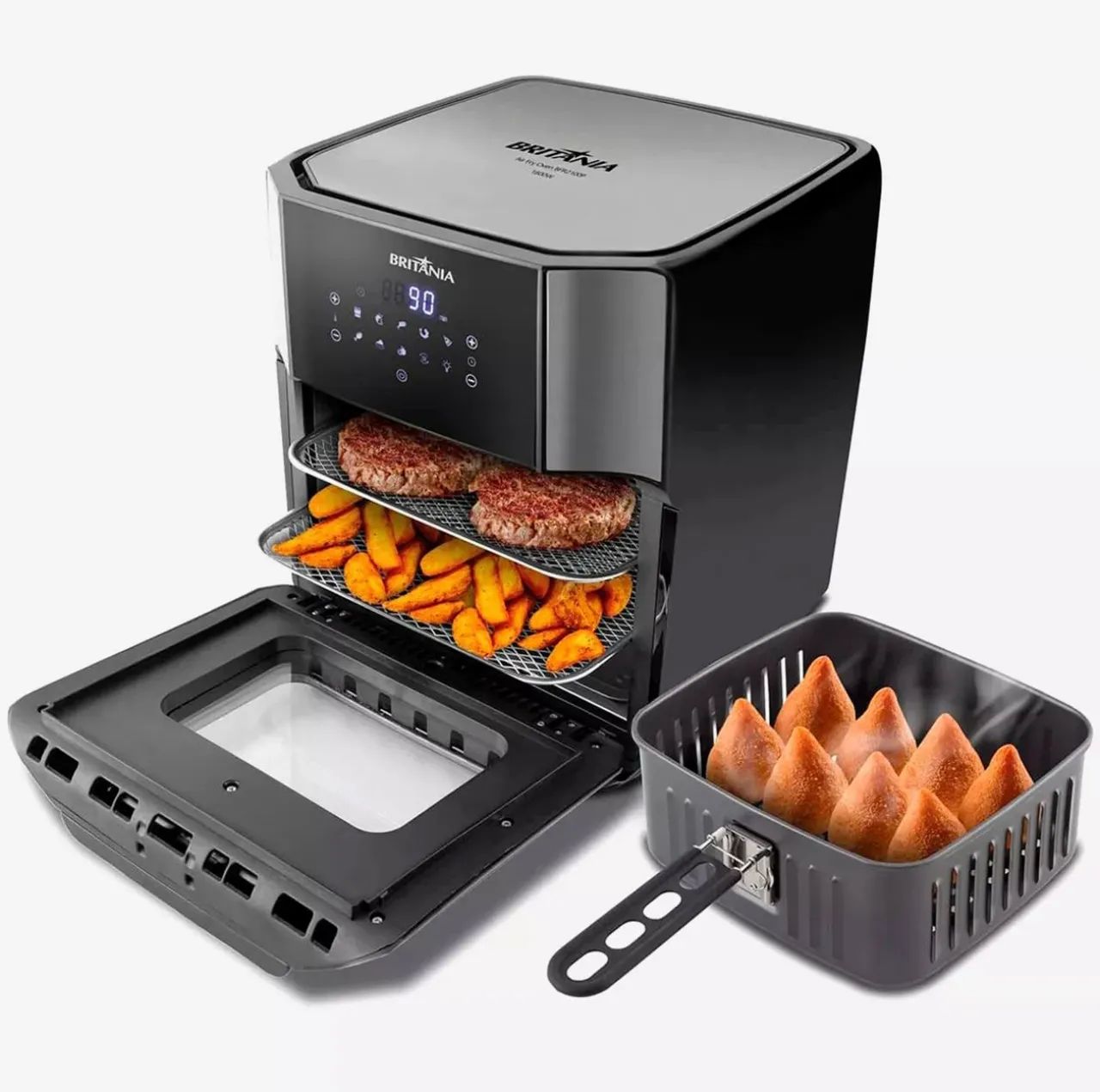 Fritadeira Air Fry Forno Oven 12litros Bfr2100 Britânia 220v - Foto 4