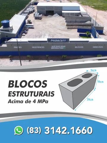 Pisos intertravados, Blocos de vedação e estruturais, Meios-fios, Pré-Moldados em geral - Foto 6