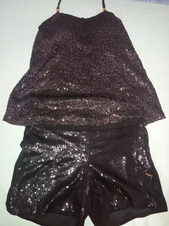 Conjunto de Festa Preto com Paetês