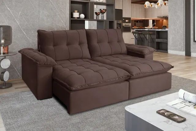 sala sofa retratil e reclinavel de 250 cm  - Foto 4