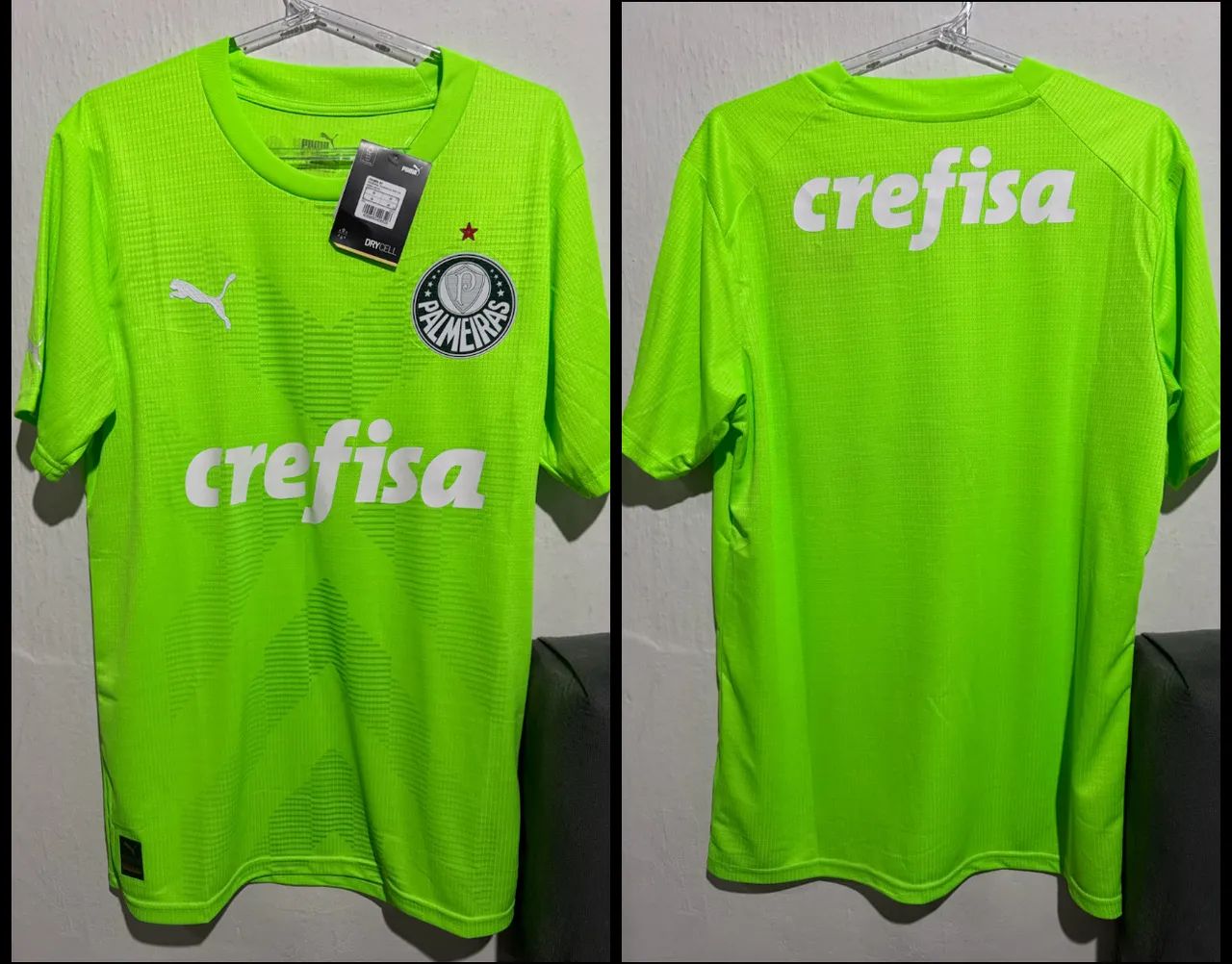 Camisa Palmeiras Creffisa Tam M - Verde Fluorescente
