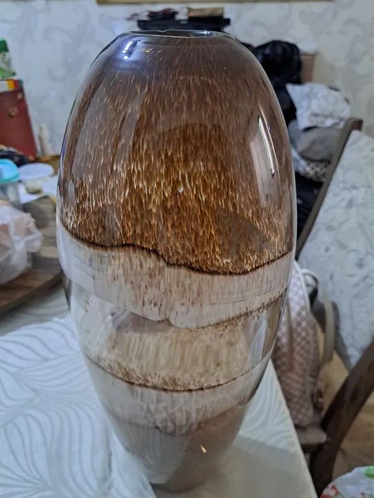 Vaso de vidro estilo murano