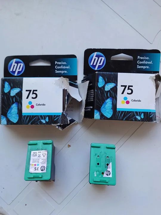 Cartucho HP colorido usado funciona  - Foto 2