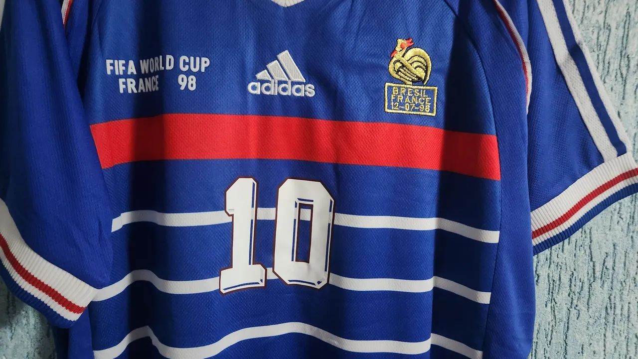 adidas 1998 FIFAワールドカップ シャツ 10 Camisa França 1998 Adidas Zidane numero 10 - Roupas - Jardim