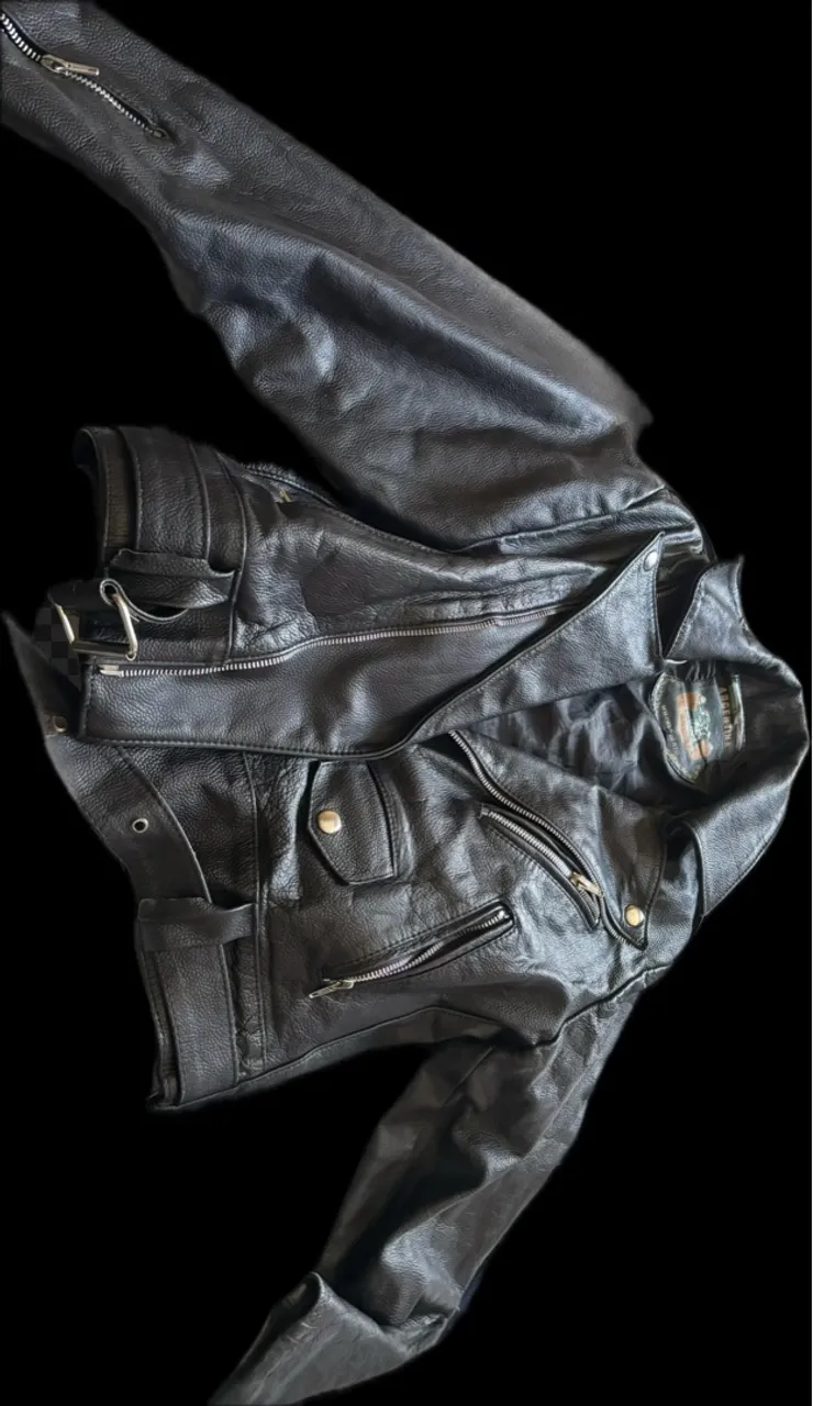 Jaqueta de Couro Clássica - Estilo Motociclista