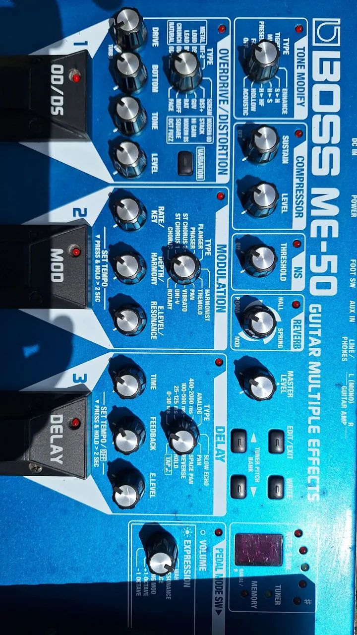 ギター Boss me-50 Pedaleira Boss Me-50 Guitar Multiple Effects - Azul - Usado | Tec