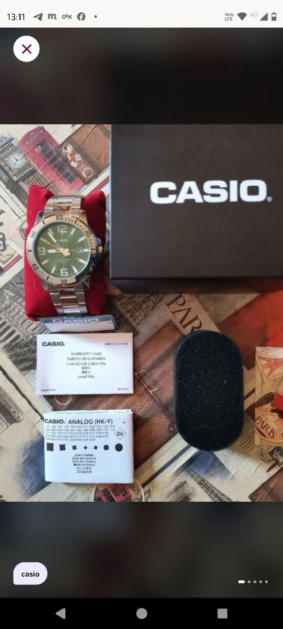Relógio Casio Analógico Novo