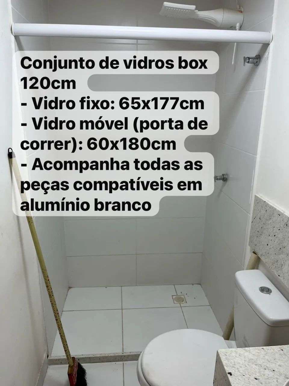 Conjunto de Vidros Box 120cm OU 80x80 - Foto 3