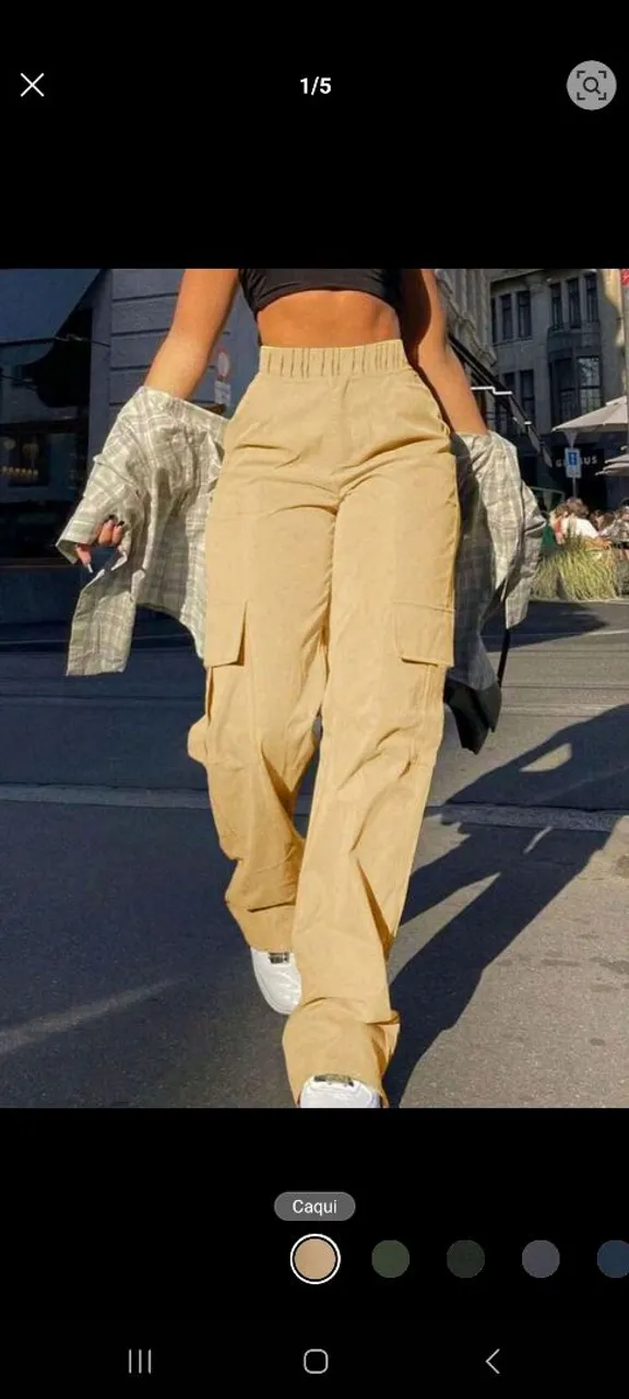 Calça Cargo Bege e calça preta promoção 100 reais leva as 2 (NOVAS) imagem ilustrativa