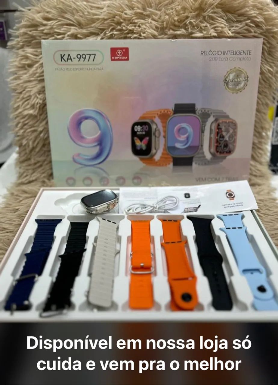Smartwatch KA-9977 - Tela 2.09" e 7 Pulseiras