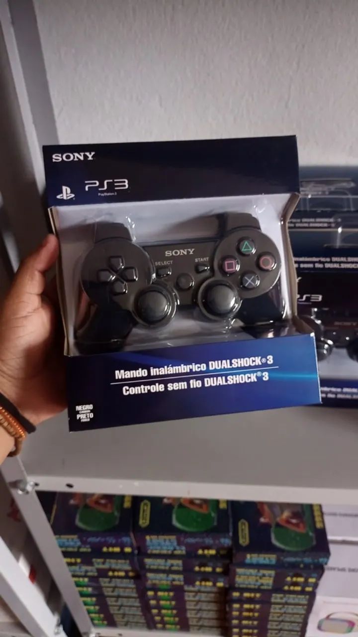 CONTROLE PS3 SONY SEM FIO PRETO - ENTREGA GRATIS