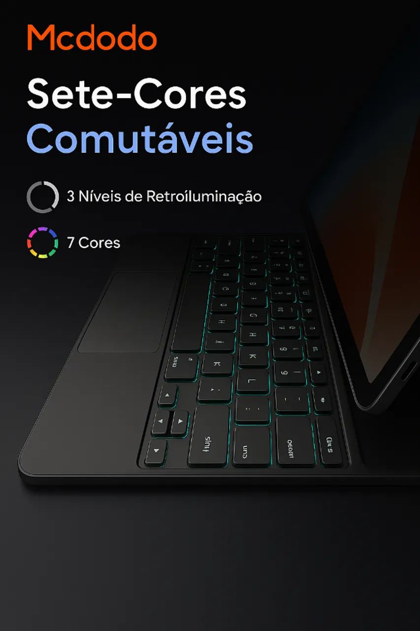 Teclado Mcdodo Kb-7192 Preto Para iPad Pro 11 Polegadas - Foto 4