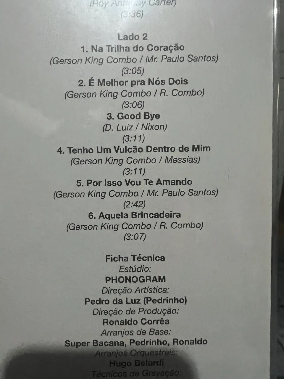 LP - GERSON KING COMBO - VOLUME II 2 - CLUBE DO VINIL UNIVERSAL - NOVO - Foto 5