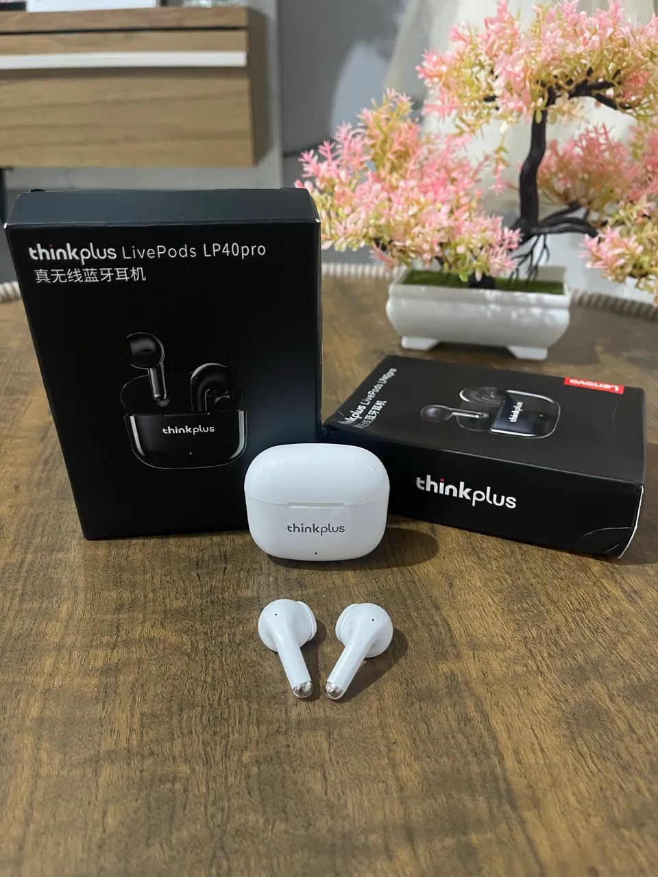 Fone LP40 PRO Branco 5.3 Bluetooth LENOVO Original Lacrado