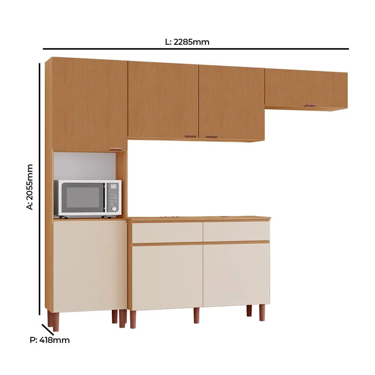 Cozinha Bali New Modulada 100% MDF - Foto 2