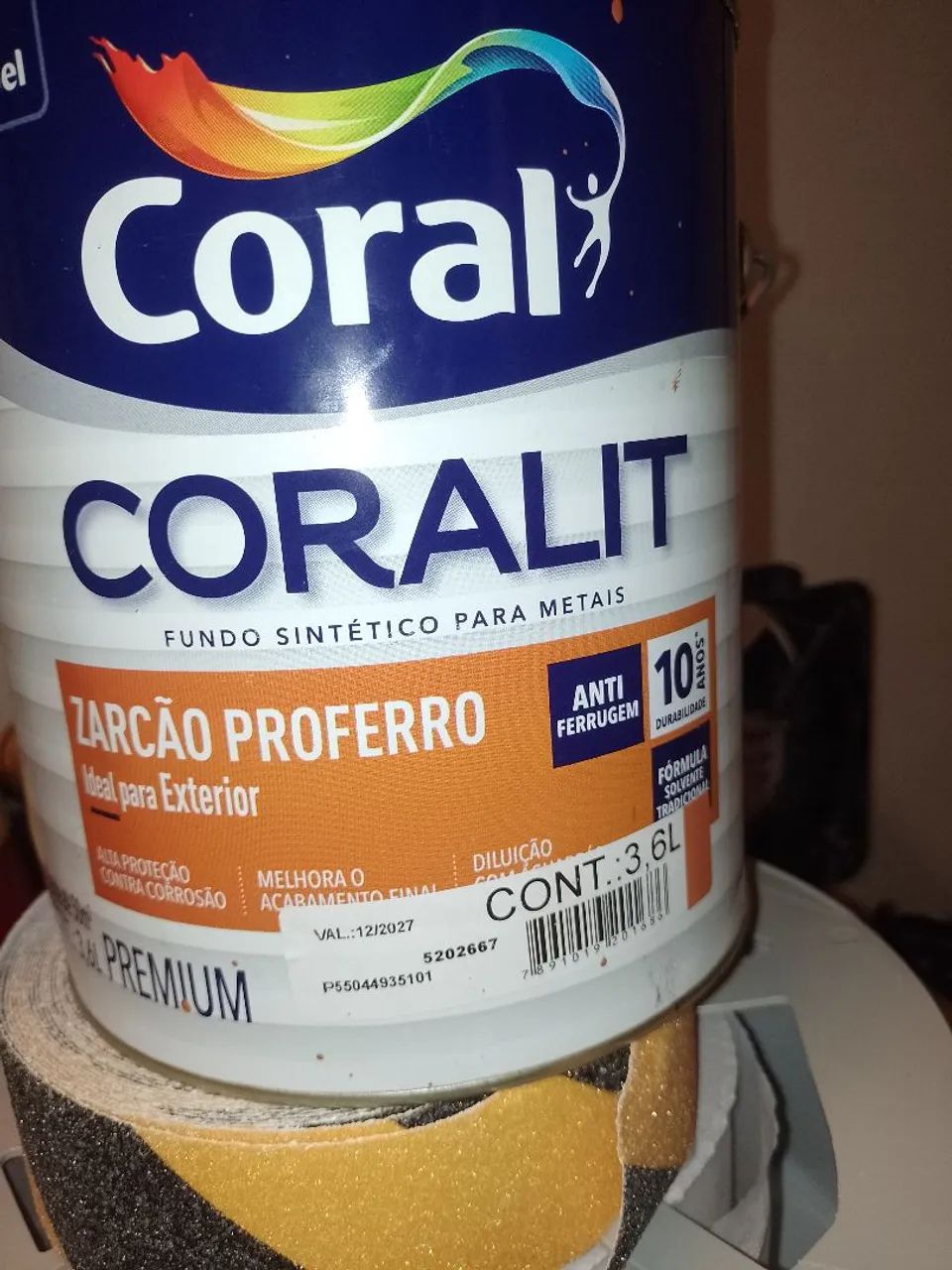 Tinta Coralit Fundo Sintético para metais galão de 3.6L lacrado .80 reas. - Foto 2