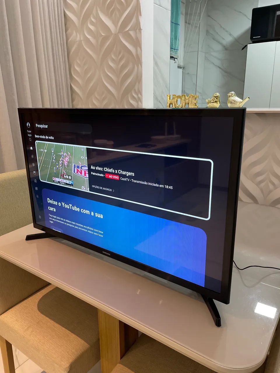 Tv Samsung 32 Polegadas Smart - Muito Nova - Foto 3